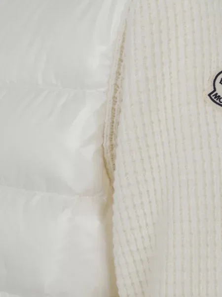 Hanorac cu glugă Moncler tricotate alb