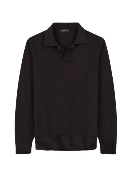 Tricou polo Boggi Milano de lână maro
