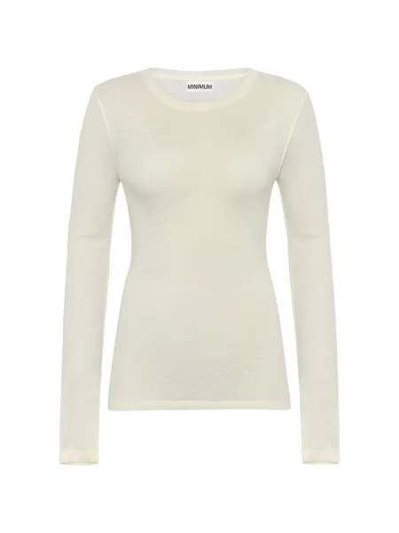 Tricou Minimum cu decolteu rotund alb