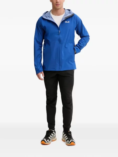 Geacă Jack Wolfskin cu glugă albastru