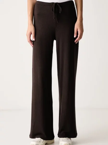 P.E Nation pantaloni straight pentru femei cu vâscoză Haven maro
