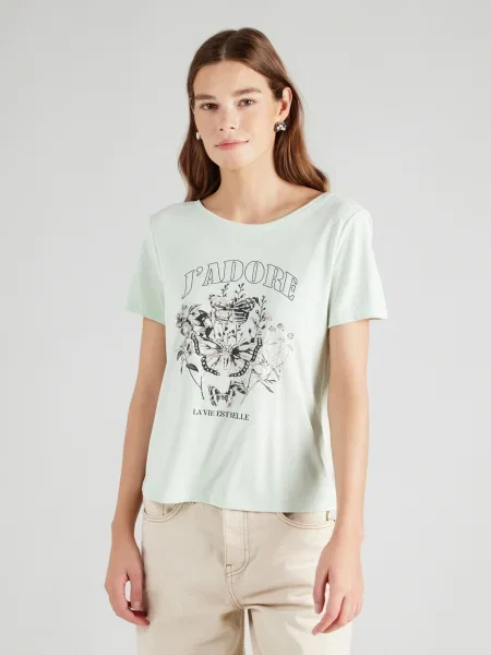 ONLY Tricou FREE verde pastel negru