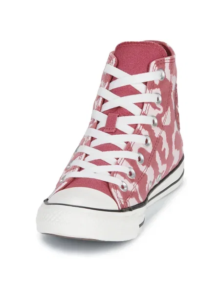 Pantofi Converse cu model leopard roz