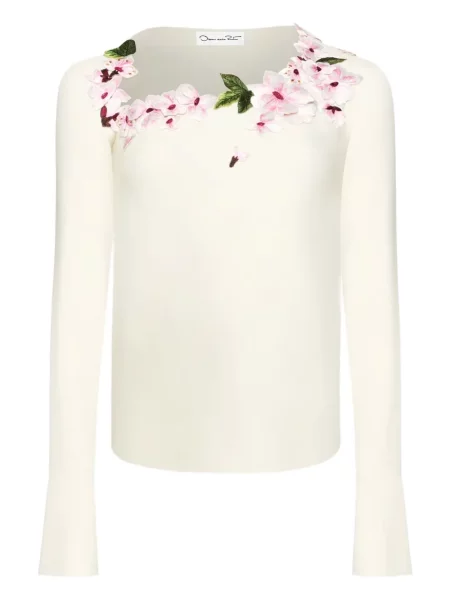 Bluză Oscar De La Renta cu model floral lungă