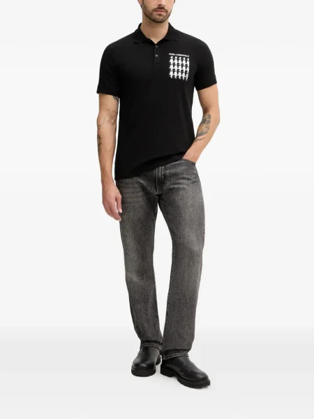 Polo Karl Lagerfeld cu imagine negru
