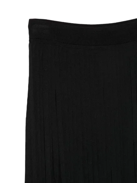 Fustă midi Tela cu franjuri negru