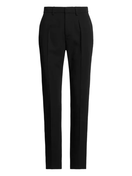 Pantaloni Ralph Lauren Collection de lână plisate negru