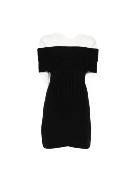 Mała sukienka mini Givenchy wełniana bez ramiączek czarna