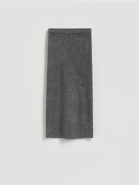 Reserved Fustă maxi din jerseu gri-închis gri