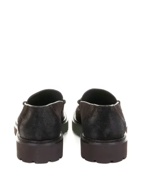 Pantofi loafer Doucal's din piele de căprioară maro