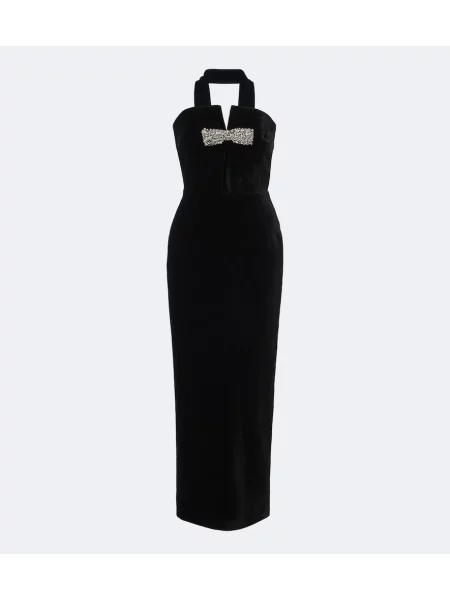 Rochie The New Arrivals Ilkyaz Ozel de catifea negru
