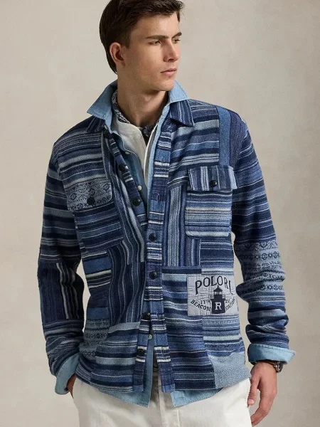 Polo Ralph Lauren cardigan cu amestec de in albastru