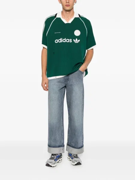 Τζιν με φαρδύ μπατζάκι Adidas μπλε
