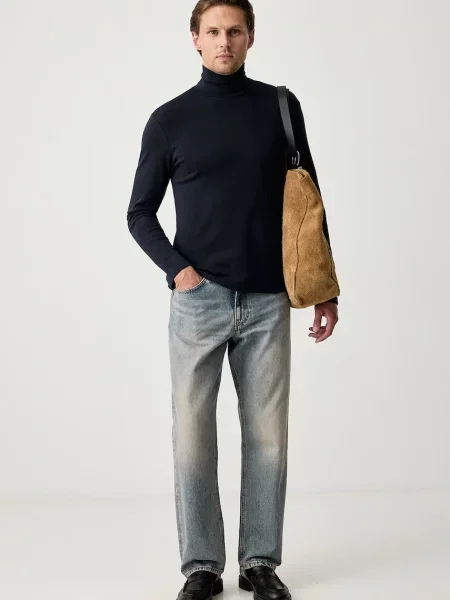 Sisley blugi relaxed fit pentru bărbați albastru