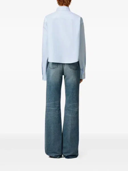 Cropp cămașă Ami Paris din țesătură twill albastru