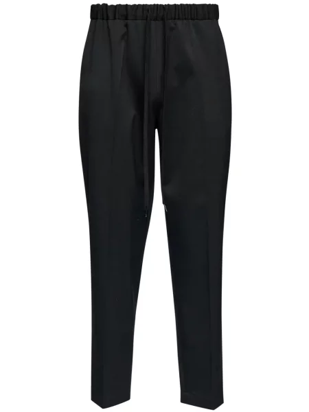 Pantaloni Mm6 Maison Margiela de lână negru