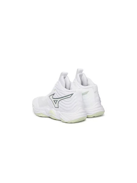 Női röplabda cipő Mizuno Wave Momentum Elite Mid white/balsam green/ambrosia. Méret: EU fehér