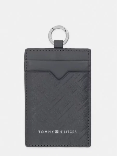 Tommy Hilfiger etui na karty skórzane szary