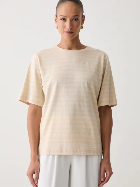 BOSS Orange tricou oversized pentru femei din bej