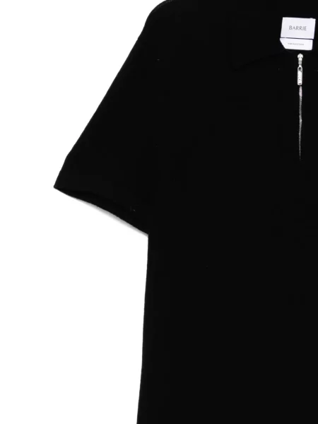 Tricou polo Barrie din cașmir negru