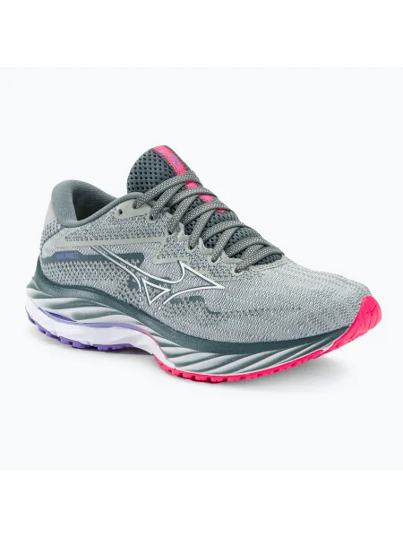 Дамски обувки за бягане Mizuno Wave Rider 27 pearl blue/white/highvpink бяло