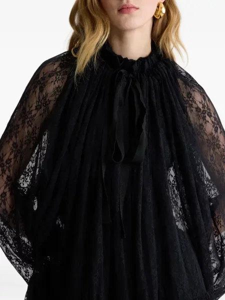 Rochie mini Patou din dantelă de costum negru