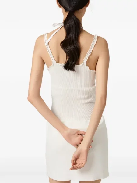 Rochie Miu Miu din dantelă alb