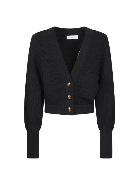 Krótki kardigan Victoria Beckham czarny