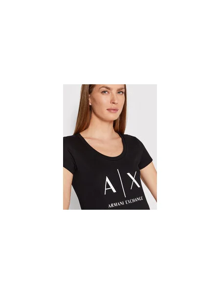 Armani Exchange Póló Regular Fit fekete