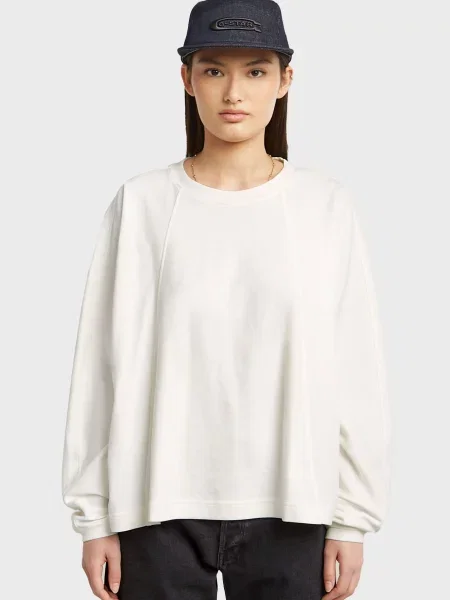 Лонгслів G-star Raw а-силуету білий