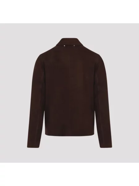 Paul Smith kurtka zamszowa przejściowa brązowy