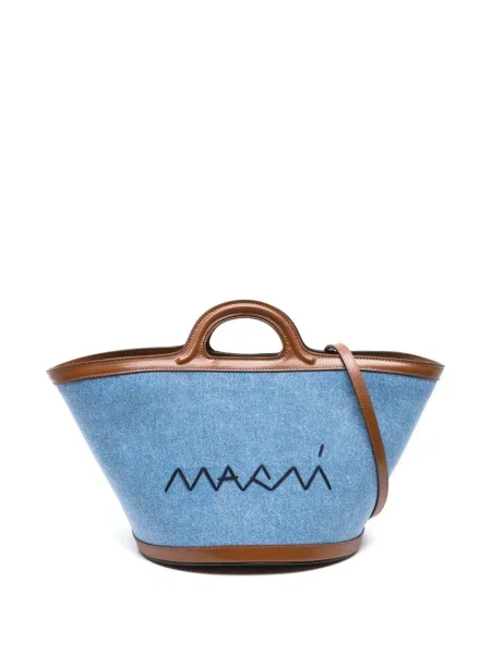Geantă bucket Marni albastru
