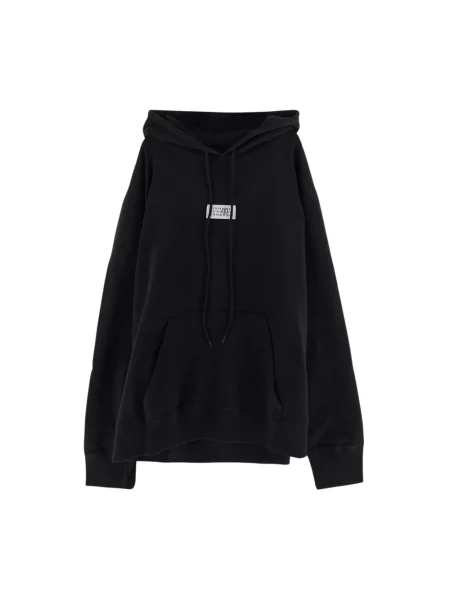 Bluza z kapturem Mm6 Maison Margiela z logo czarna