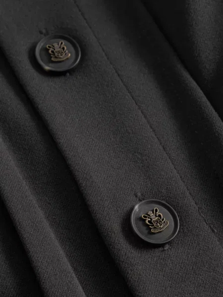 Palton Elena Velez plisat negru