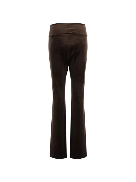 Pantaloni Don't @ Me evazate maro