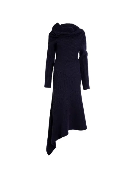 Rochie A.w.a.k.e. Mode tricotate asimetrică albastru