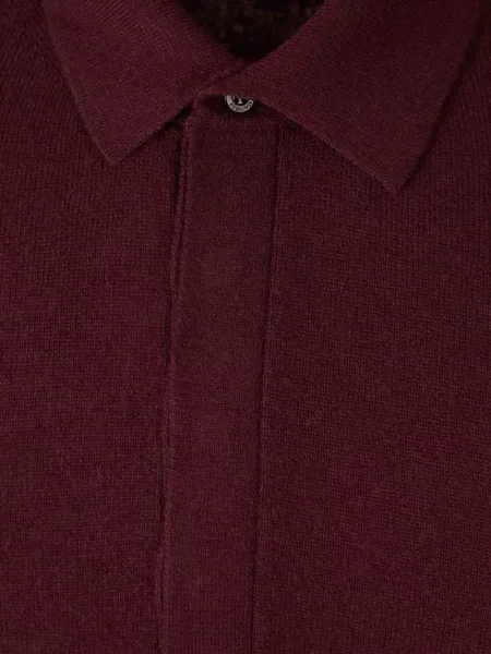 Lung tricou polo Canali roșu