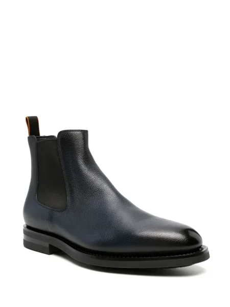 Botine chelsea Santoni din piele albastru