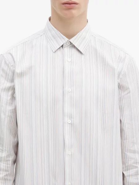 Cămașă Paul Smith cu dungi lungă alb