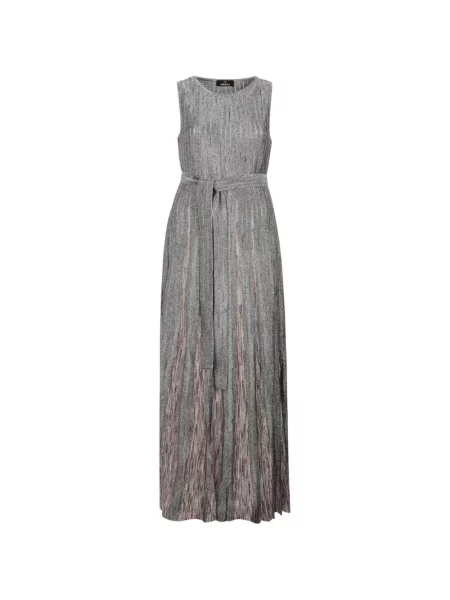 Cu centură rochie maxi Missoni gri