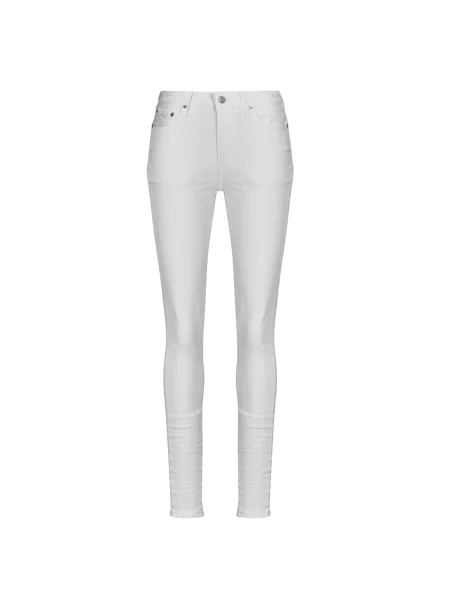 Skinny fit džínsy Levi's 721 s vysokým pásom biela