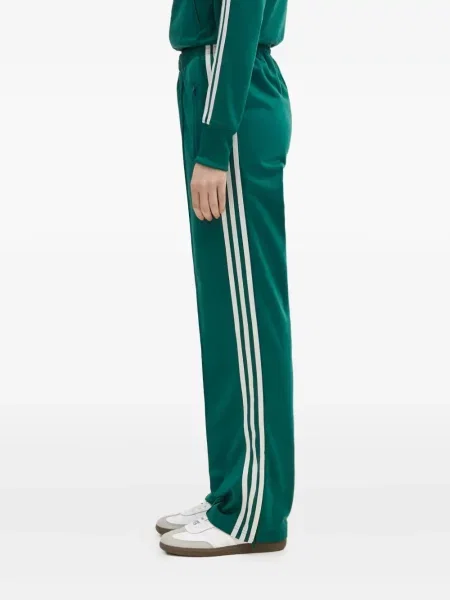 Pantaloni palazzo Adidas cu dungi plisat cu imagine albastru