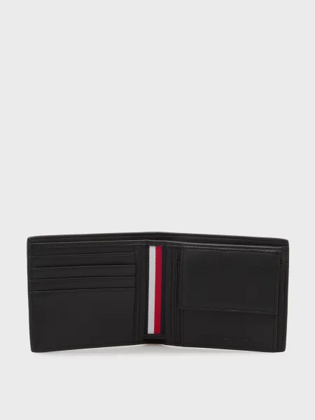 Шкіряний гаманець Tommy Hilfiger чорний