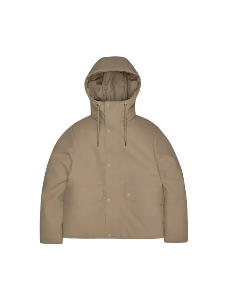 Parka Rains z kapturem beżowa