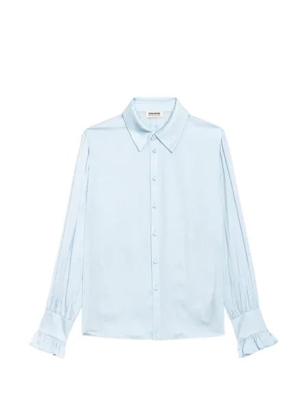 Lung cămașă Zadig&voltaire din satin albastru