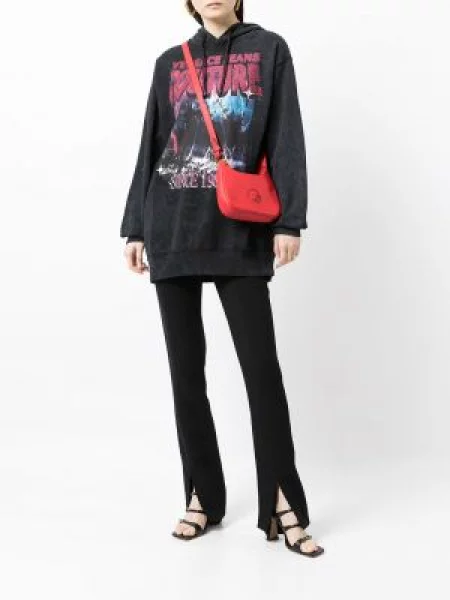 Hanorac cu glugă Versace Jeans Couture cu imagine negru