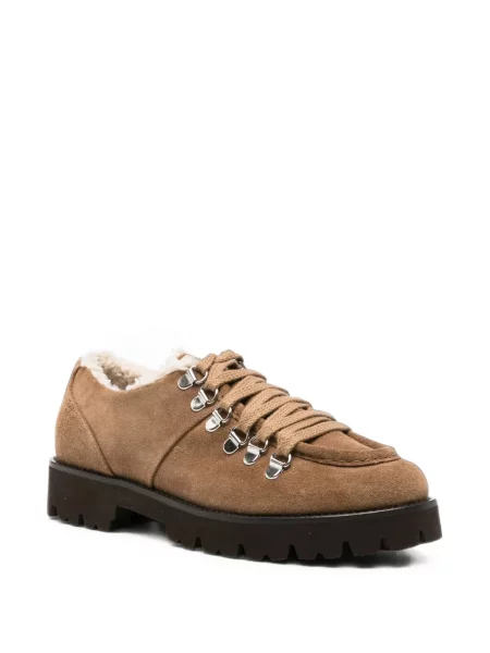 Sneakerși Peserico din piele de căprioară maro