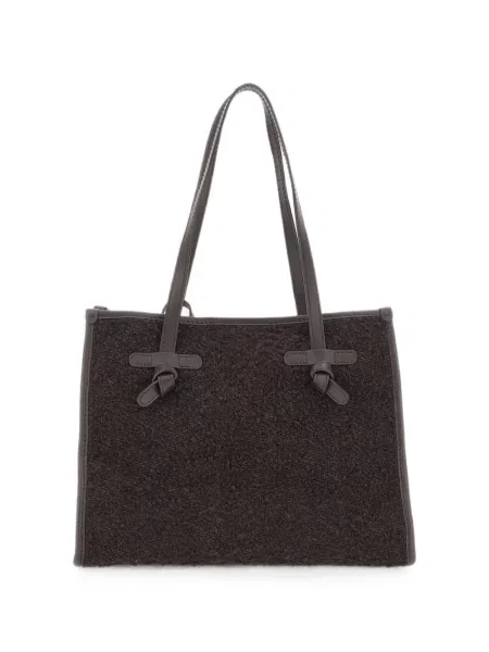 Bouclé geantă shopper Marcella Club maro