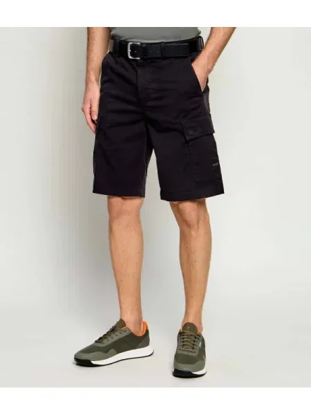 BOSS ORANGE Pantaloni scurți | Relaxed fit negru
