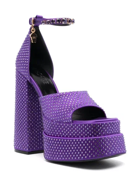 Sandale Versace cu platformă violet